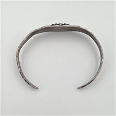 Vintage Fred Harvey Era 925 Sterling Silver Green Turquoise Arrow Cuff Bracelet